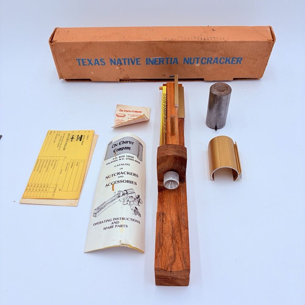 Vintage TEXAS NATIVE INERTIA NUTCRACKER MODEL #7141 ORIGINAL BOX & Instructions
